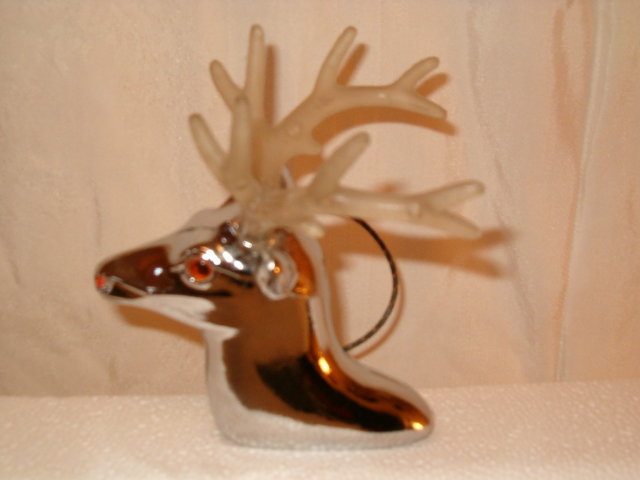 stag Chrome lighted hood ornament 1960