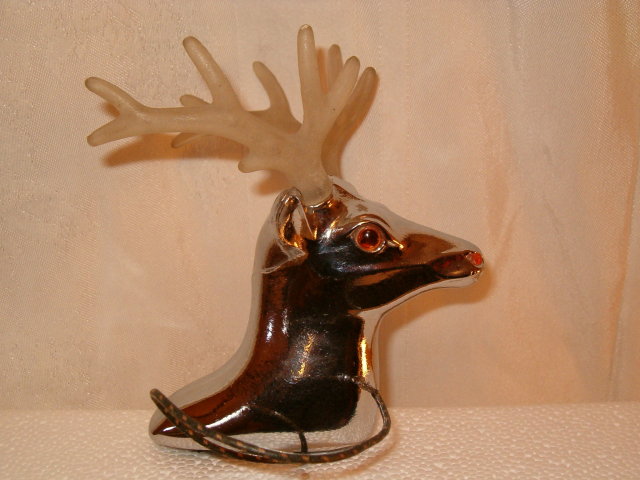 stag Chrome lighted hood ornament 1960