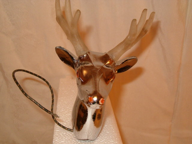 stag Chrome lighted hood ornament 1960