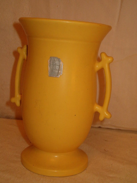 Monmouth handled vase-yellow