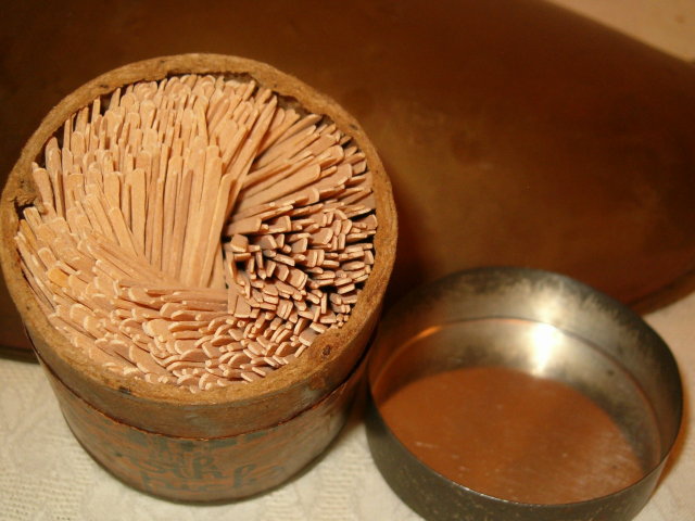 IGA antique toothpick holder