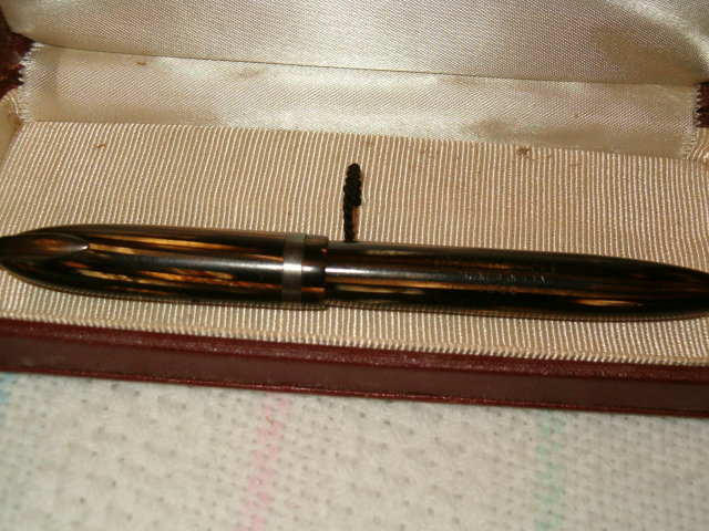 Sheaffer's white dot military pen - rare