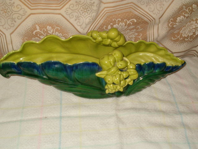 Royal Haeger R821 experimental center bowl with applied fruit