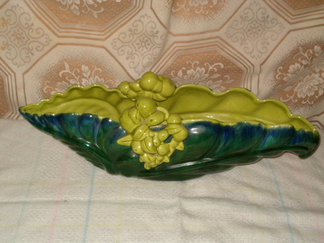 Royal Haeger R821 experimental center bowl with applied fruit