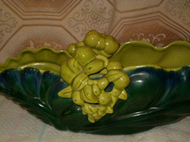 Royal Haeger R821 experimental center bowl with applied fruit