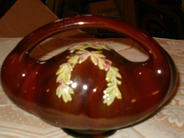 Basket vase Peters & Reed pottery