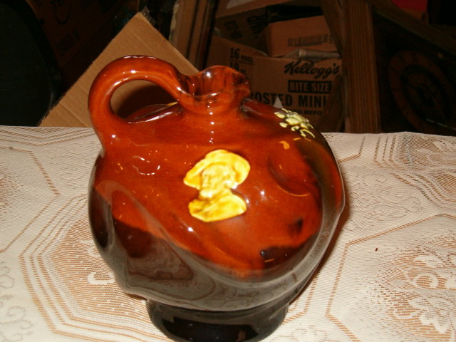 Peters & Reed applied glaze pitcher