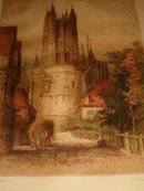 Original Canterbury Etching j.Alphege Brewer