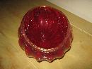 '' Alberto Dona'' ( Venice Italy 1944-) Murano art glass Oval ( 9'' X 5 '' ) Ribbed/ Bubble Bowl