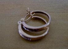 Ladies 14 k. Yellow Gold And Diamond Earrings