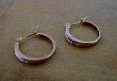Ladies 14 k. Yellow Gold And Diamond Earrings