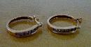 Ladies 14 k. Yellow Gold And Diamond Earrings