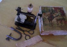 Vintage Toy German Made Sewing Machine, With Attachments/MIB