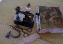 Vintage Toy German Made Sewing Machine, With Attachments/MIB