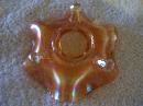Vintage, Fenton , Little Fishes , 3 ball feet , Ruffled , 6'' Bowl