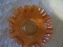 Fenton ,Perison Medallion , 3/1 Cremp , Ruffled Bowl