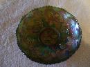 Vintage , Fenton , Vintage Pattern , Emerald Green , Saw tooth , Bowl