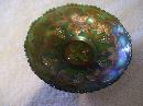 Vintage , Fenton , Vintage Pattern , Emerald Green , Saw tooth , Bowl