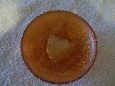 Vintage , Fenton Glass , Two Flowers , Spatula Footed Bowl