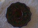 Vintage , Fenton Glass , Pine Comb , 6 inch Saphire Blue Plate