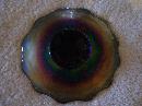 Vintage , Fenton Glass , Pine Comb , 6 inch Saphire Blue Plate