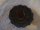 Vintage , Fenton Glass , Pine Comb , 6 inch Saphire Blue Plate