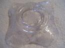 Vintage , Fenton Art Glass , Rare White Beaded Stars Handgrip Plate
