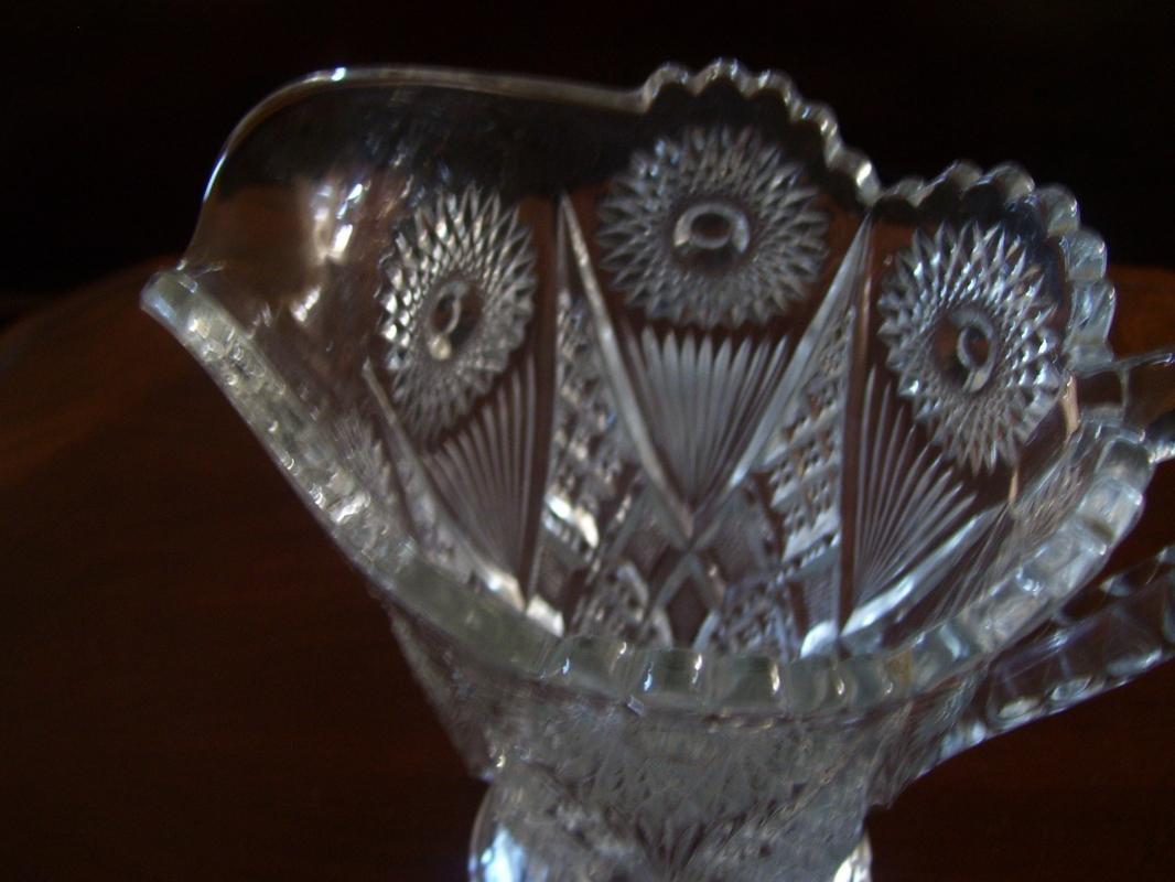 Northwood, American Brilliant Cut Glass , Rare , Nearcut Pitcher