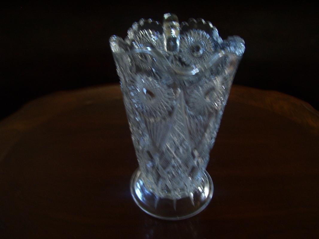 Northwood, American Brilliant Cut Glass , Rare , Nearcut Pitcher
