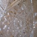 American Brilliant Cut Glass , Nearcut Pitcher with Gold Top