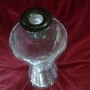 Brilliant Cut Crystal Decanter With Sterling Silver Collar by Malby , Stevens and Curtiss Co. in Wallingford Conn. Decanter is Attributed to Baccarat Crystal in France