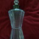 Brilliant Cut Crystal Decanter With Sterling Silver Collar by Malby , Stevens and Curtiss Co. in Wallingford Conn. Decanter is Attributed to Baccarat Crystal in France