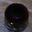 After Loetz , Blown Black and White Swirled Art Nouveau Vase