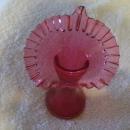 Cranberry Blown Glass- Jack in the Pul Pit Vase