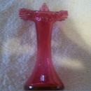 Cranberry Blown Glass- Jack in the Pul Pit Vase