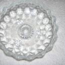 Fostoria , Blown Pressed , 3 footed Centerpiece Candle Holder