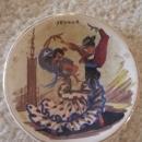 Early Sevilla Hand painted novelty Display Plate by Cameron Clay Products of West Virginia