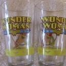 Vintage , From the Line of DC Comics Super Stars set of 2 Wonder Woman glasses