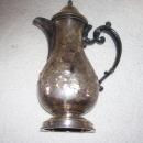 Vintage 19 th Century Hand Hammered Grape & Vine Tea Pot by Barbour Silver Co.