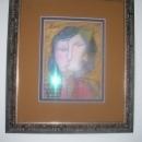 Abstract- Signed Picasso WOMAN-Mixed Media on Paper