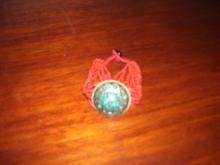 A ladies Multi strand Red Natural Coral and Turquoise Bracelet