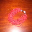 A ladies Multi strand Red Natural Coral Bracelet