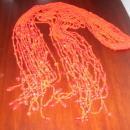 A ladies Multi strand Red Natural Coral Neck Scarf