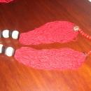 A ladies Multi strand Red Natural Coral and Wood Necklace