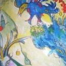 Marc Chagall-NY-1887-1985-Mixed Media on Paper- Village Animal Scene