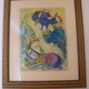 Marc Chagall-NY-1887-1985-Mixed Media on Paper- Village Animal Scene