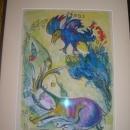Marc Chagall-NY-1887-1985-Mixed Media on Paper- Village Animal Scene