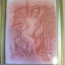 Henri Matisse-Nude Lady-Chair-France-1869-1954- 15 x 11.50 Conte on Paper