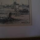 Rembrant-Black Pen Etching-Land/Sea- Titled-Signed-Dated 1645