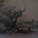 Rembrant-Black Pen Etching-Land/Sea- Titled-Signed-Dated 1645